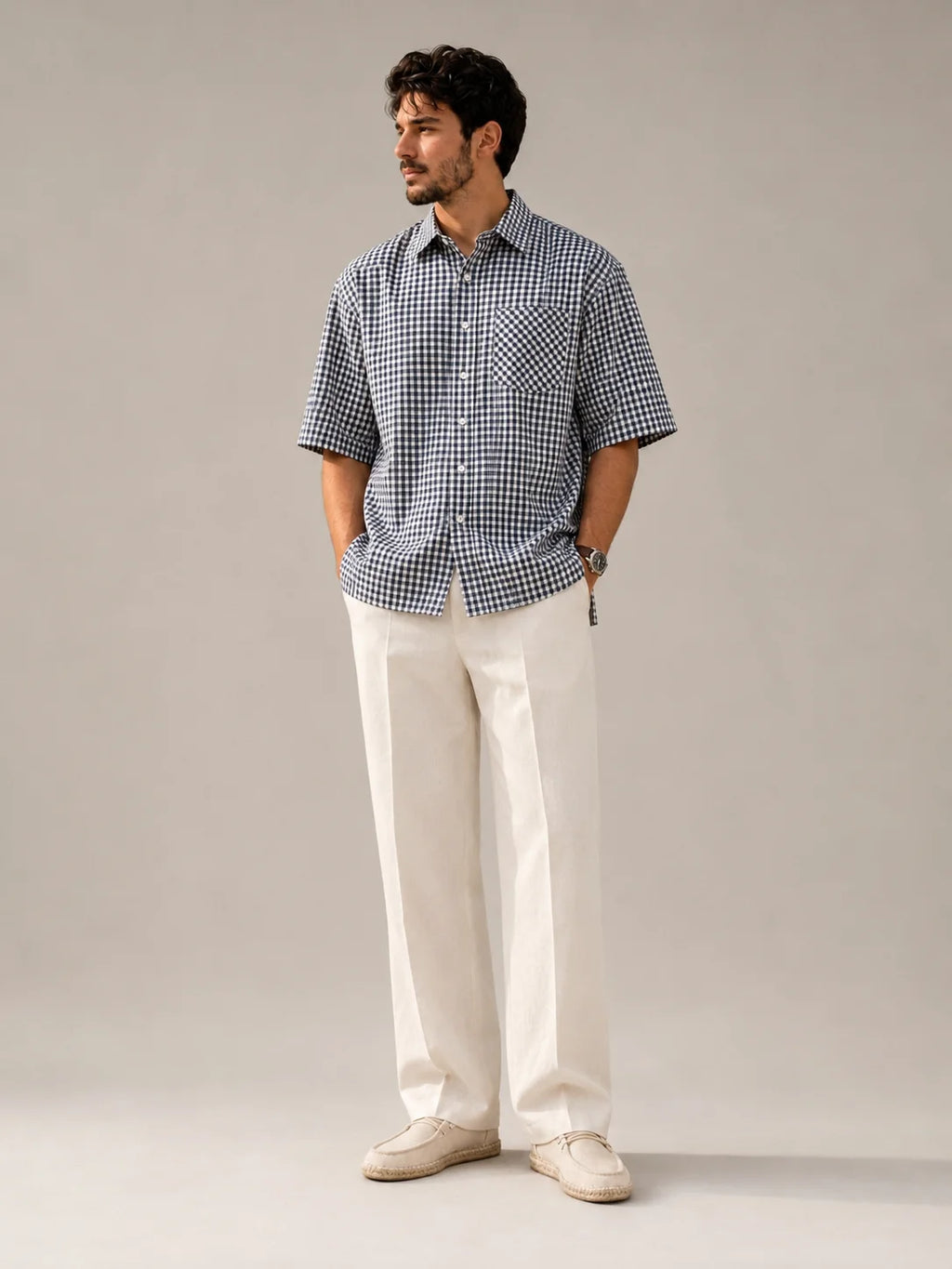 Navy Mosaic Shirt