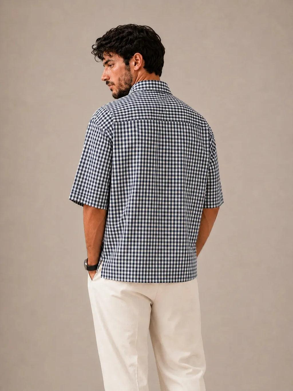 Navy Mosaic Shirt