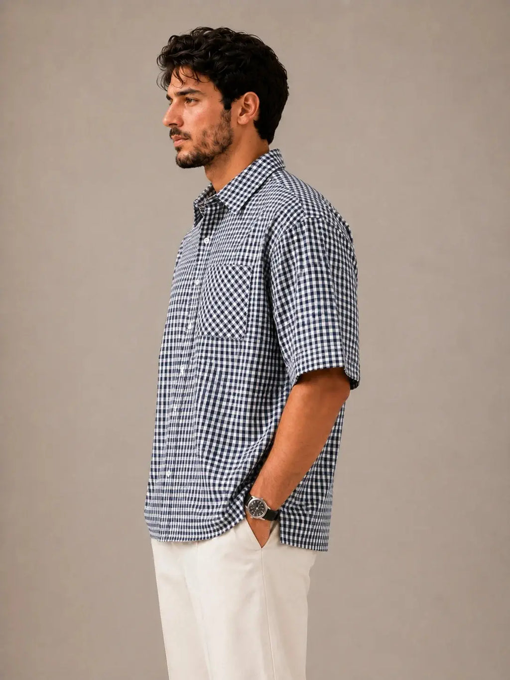 Navy Mosaic Shirt